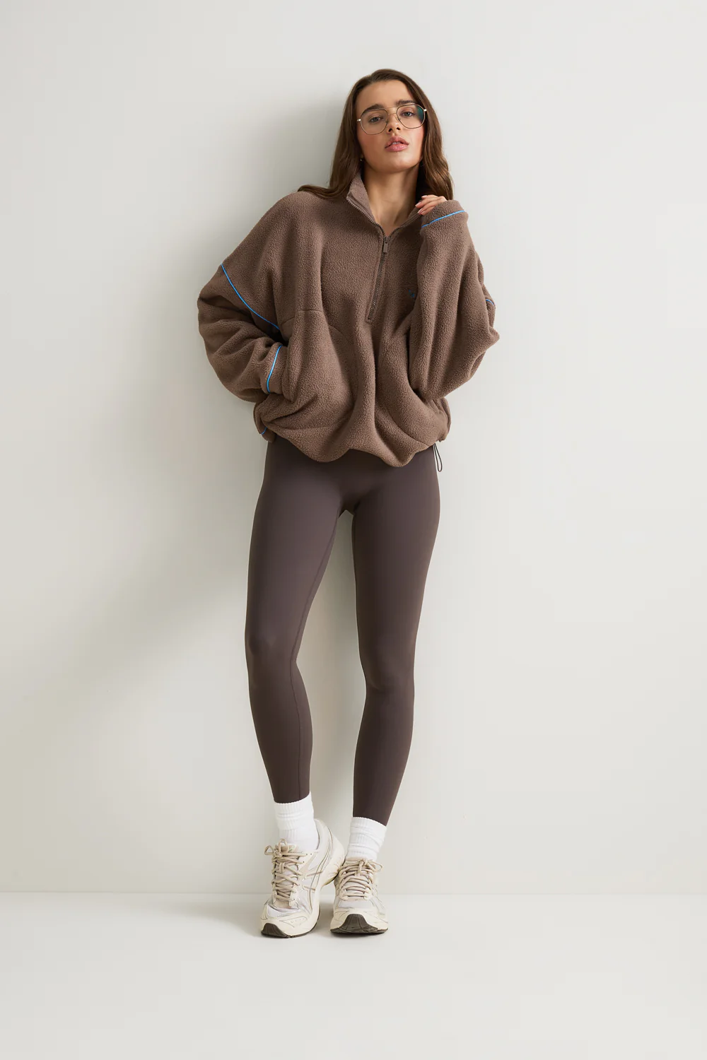 1/4 Zip Fleece Jacket - Cortado Brown - Image 4