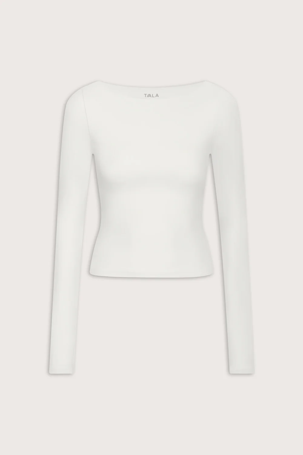 365 Boat Neck Long Sleeve Top - Coconut Milk - Image 2