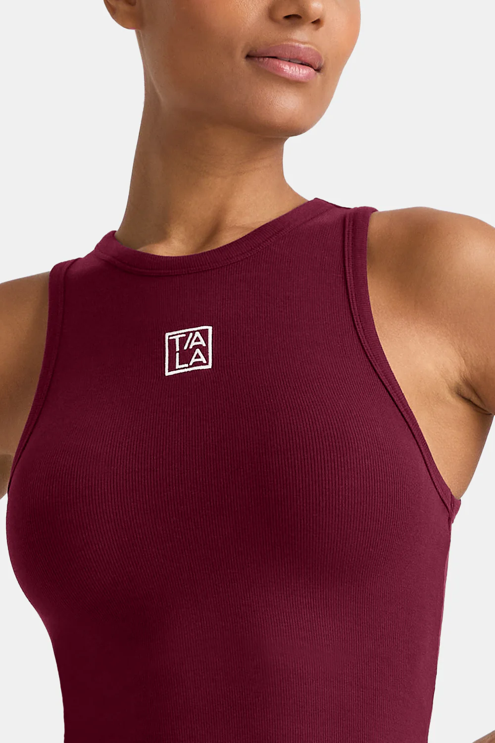 365 Rib Logo Racer Vest - Port Red - Image 3