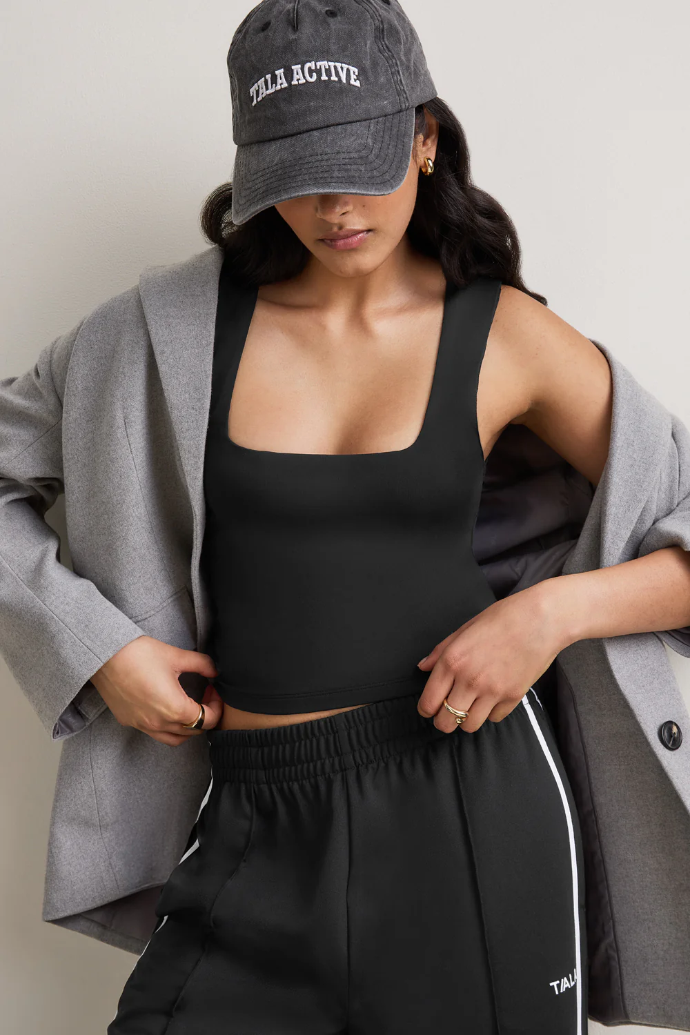 365 Square Neck Vest - Shadow Black - Image 6