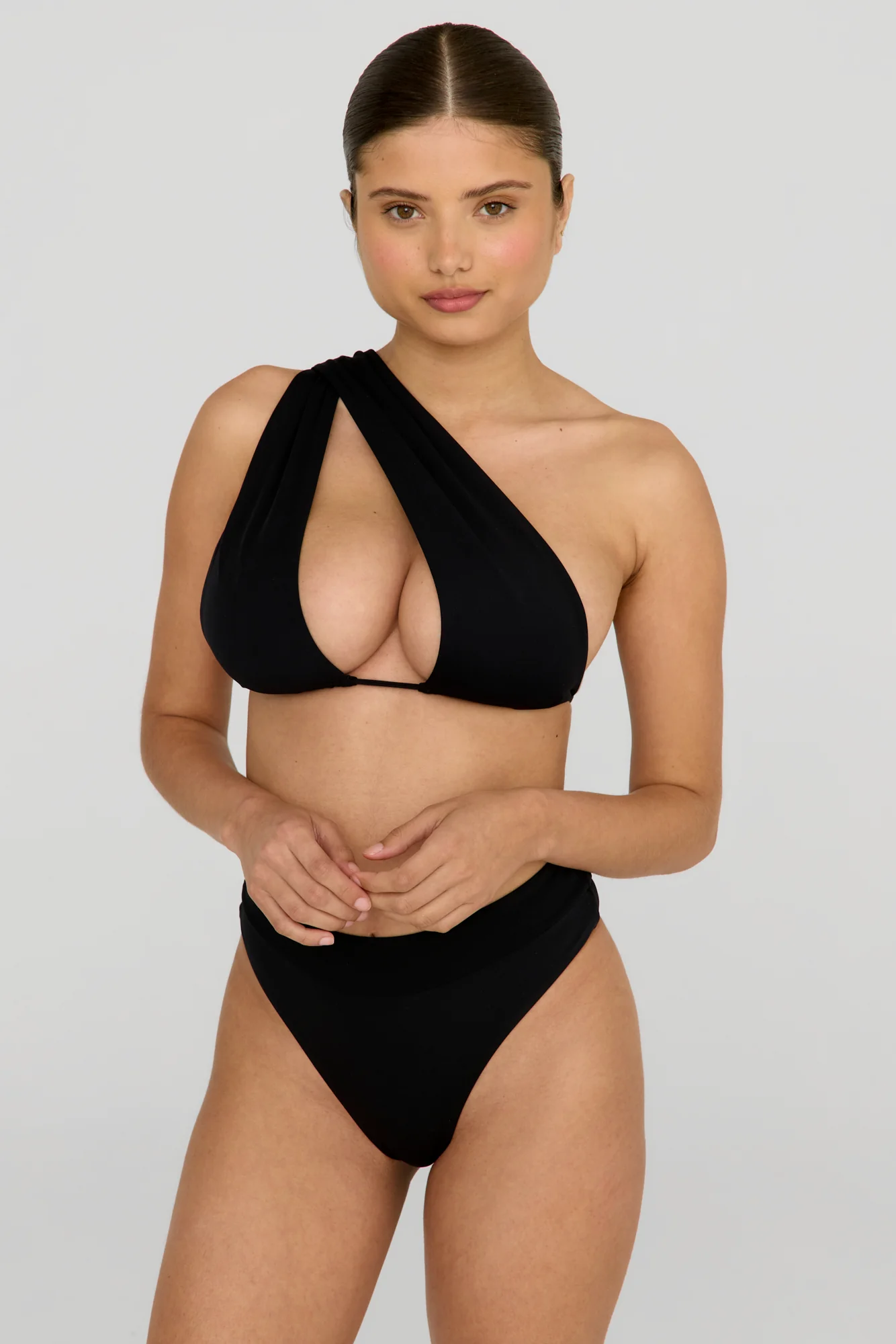 Celeste Multiway Halter Bikini Top - Shadow Black - Image 3