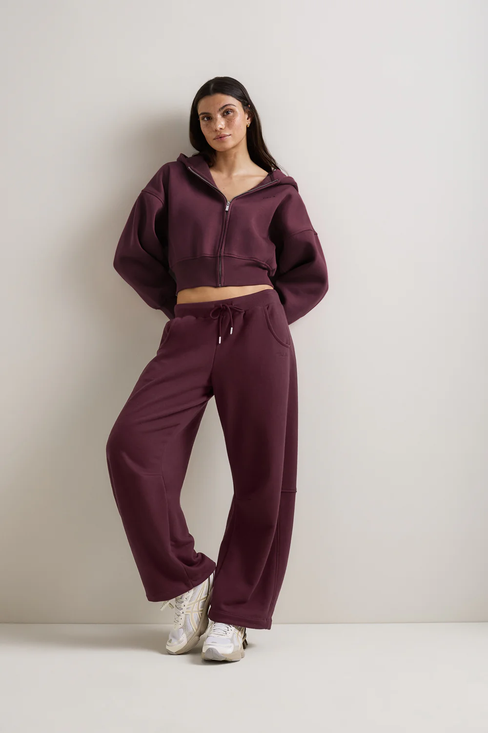 Cocoon Zip Through Hoodie - Fig - Image 3