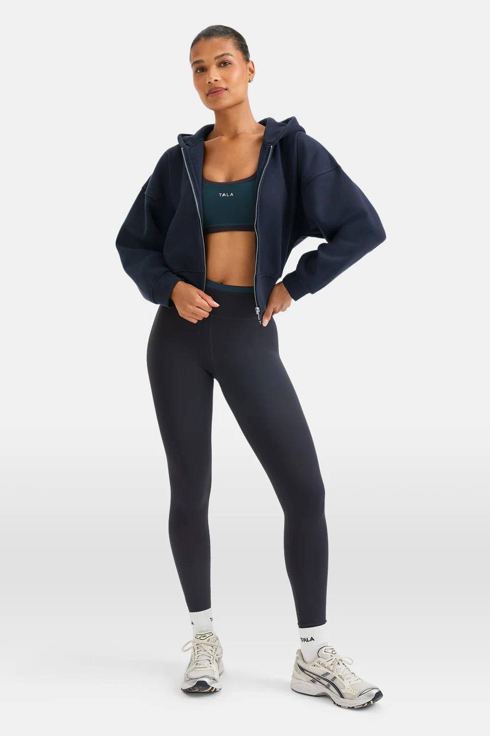 Cocoon Zip Through Hoodie - Midnight Navy - Image 3