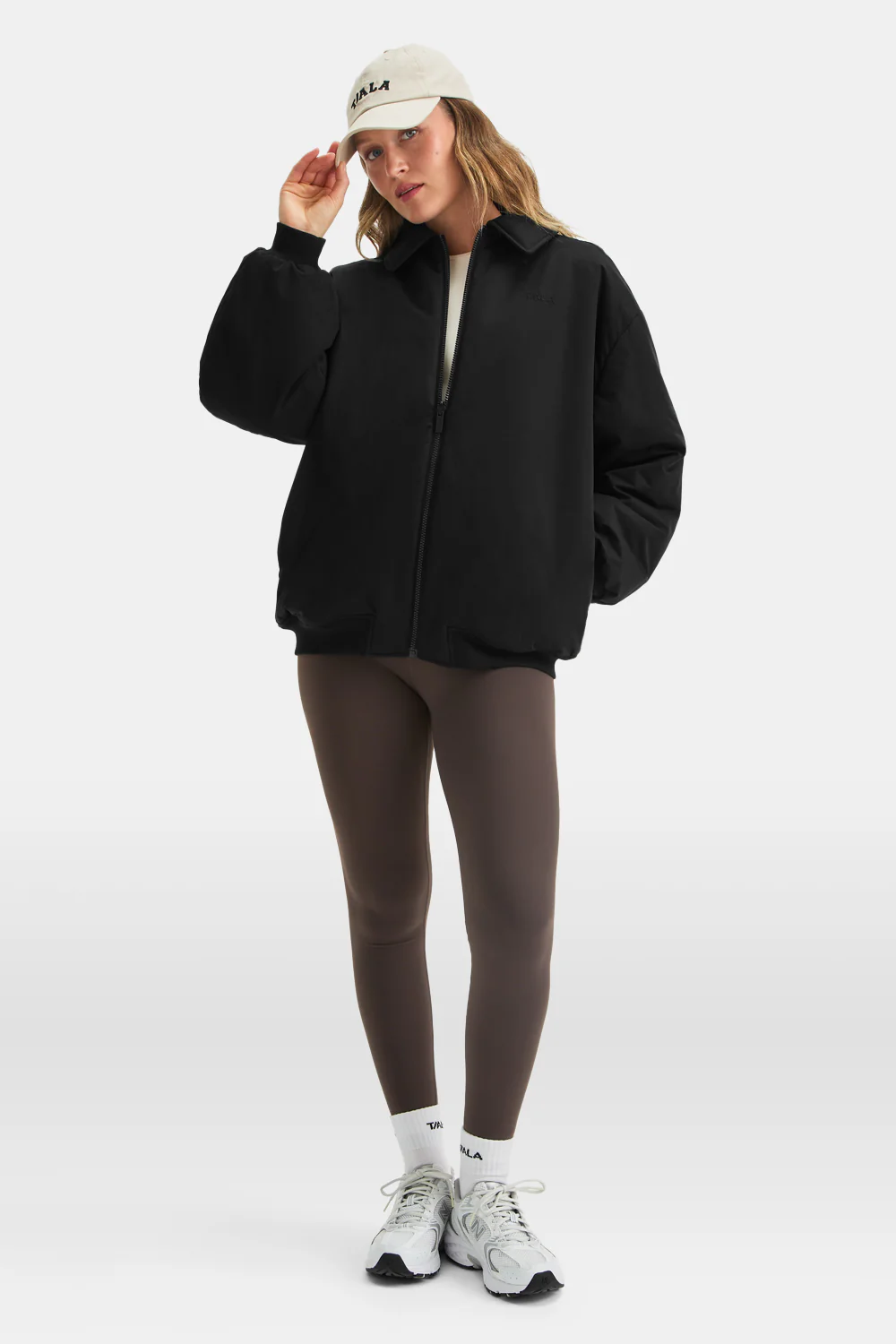 Collared Reversible Bomber Jacket - Americano / Black - Image 3