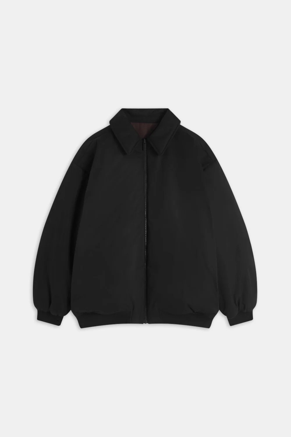 Collared Reversible Bomber Jacket - Americano / Black - Image 9