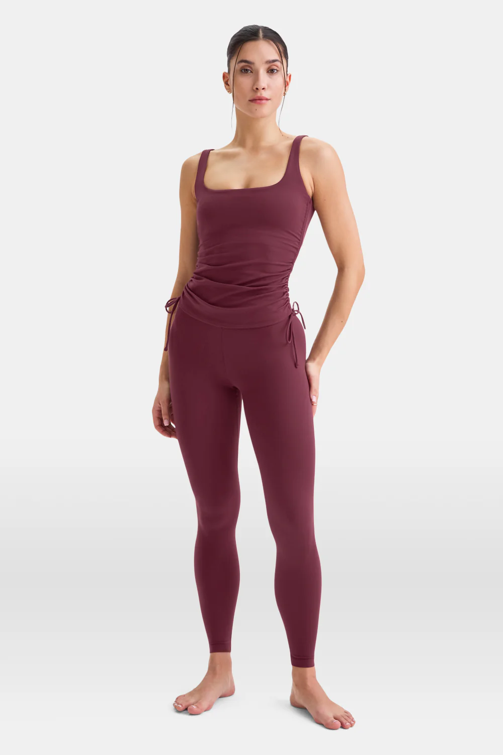 DayFlex Adjustable Side Tie Vest - Burgundy - Image 3