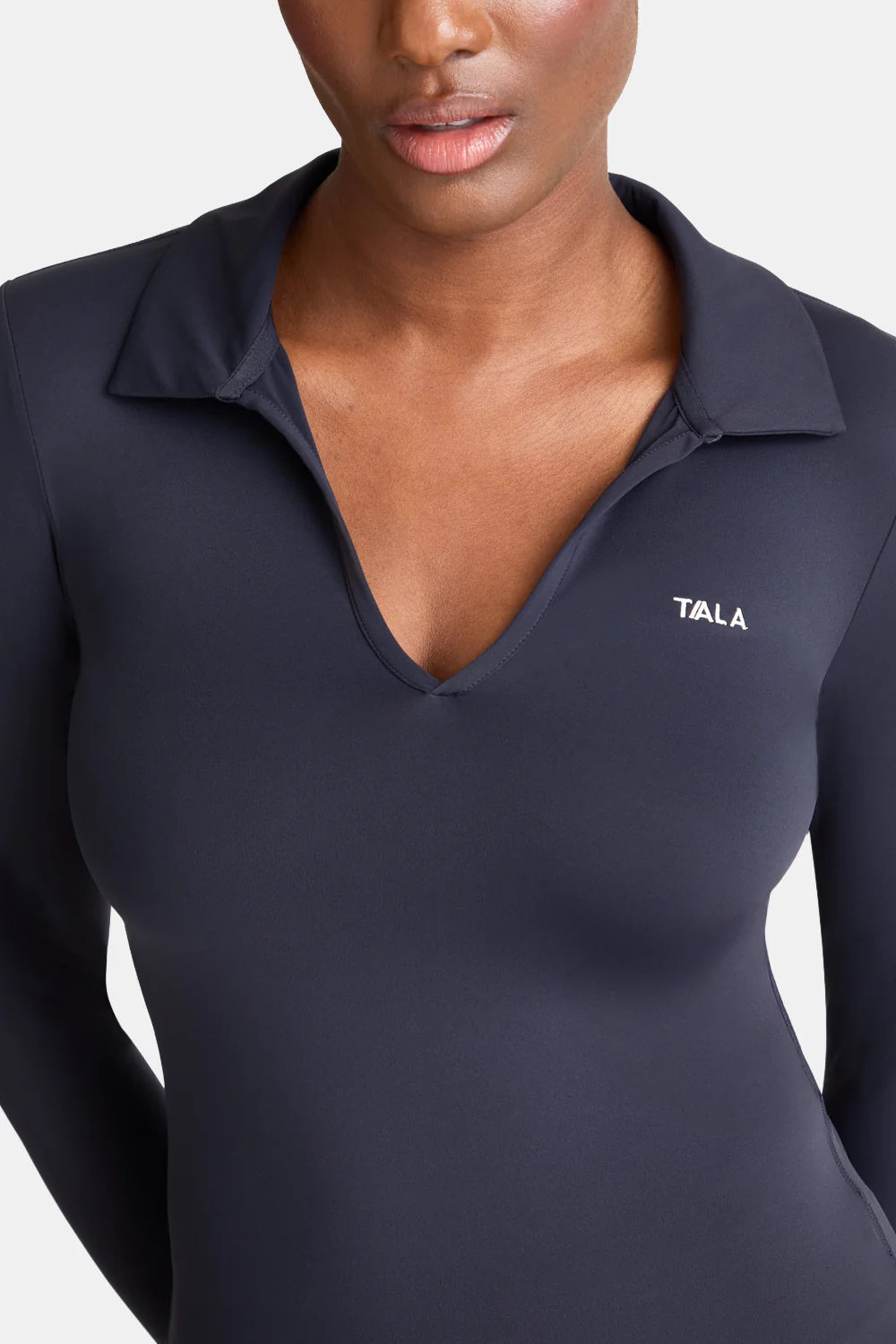 DayFlex Long Sleeve Lightweight Polo - Midnight Navy - Image 4