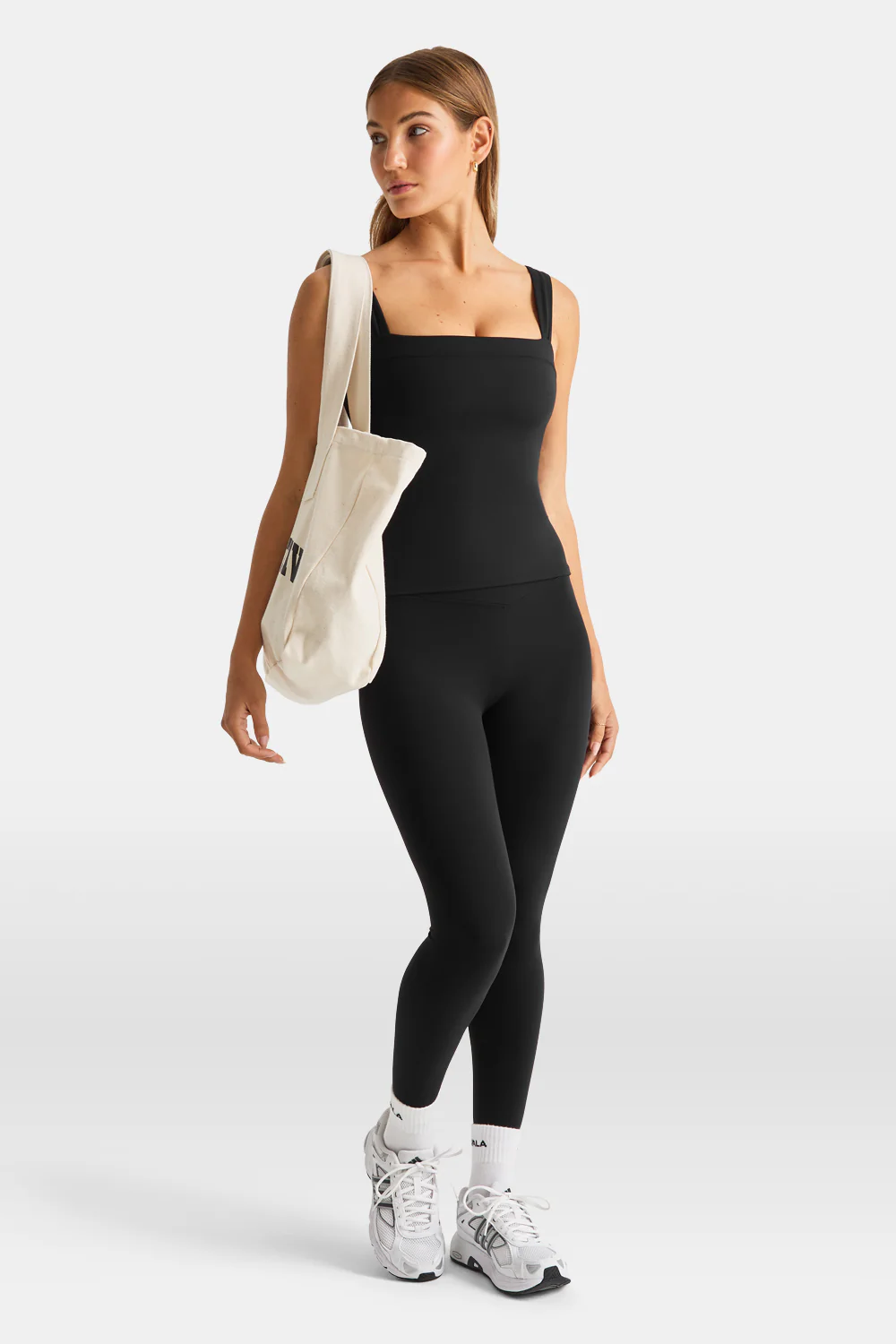 DayFlex Ruched Strap Vest - Shadow Black - Image 4