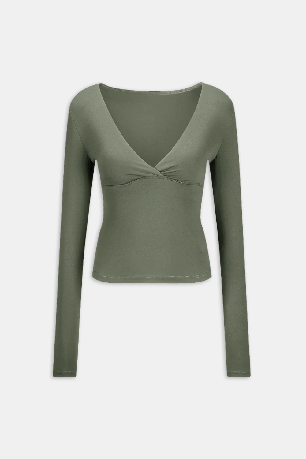 DayFlex V Neck Top - Light Moss - Image 2