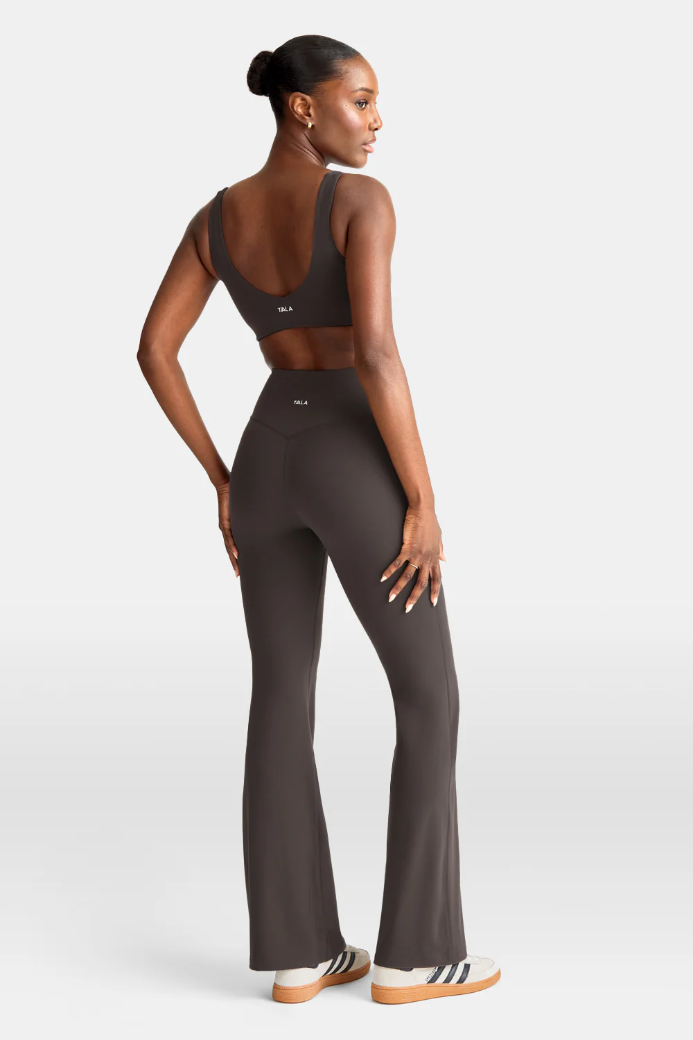 DayFlex Wrap Flared Yoga Pant - Mocha Brown - Image 3