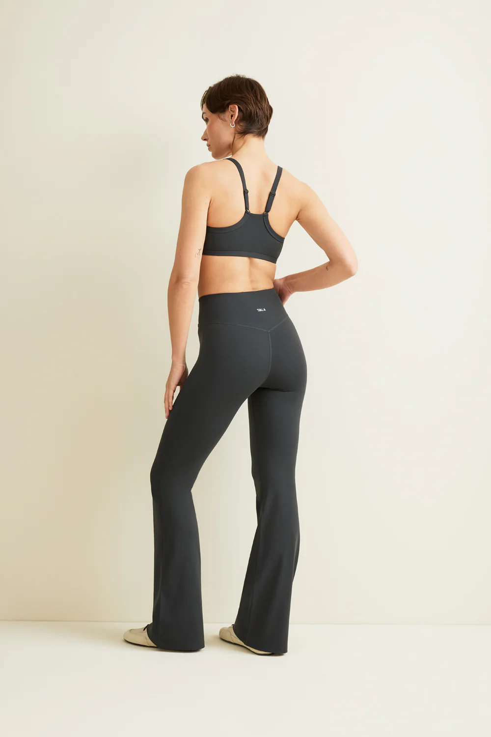 DayFlex Wrap Flared Yoga Pant - Slate Green - Image 4