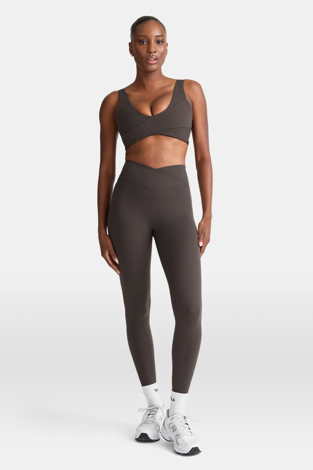 DayFlex Wrap High Waisted Legging - Mocha Brown - Image 6