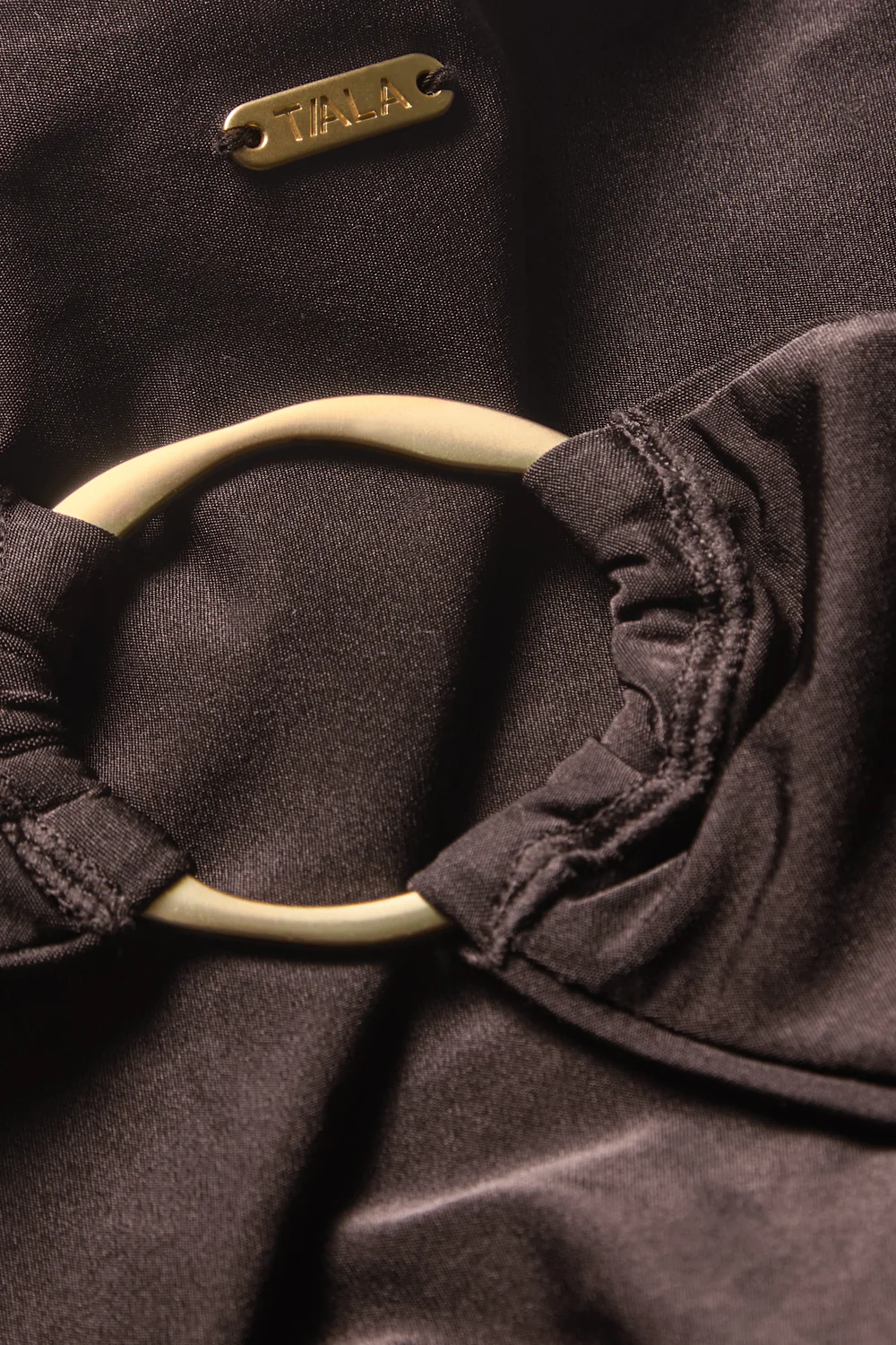 Asymmetric Gold Ring Bikini Bottom - Espresso - Image 6