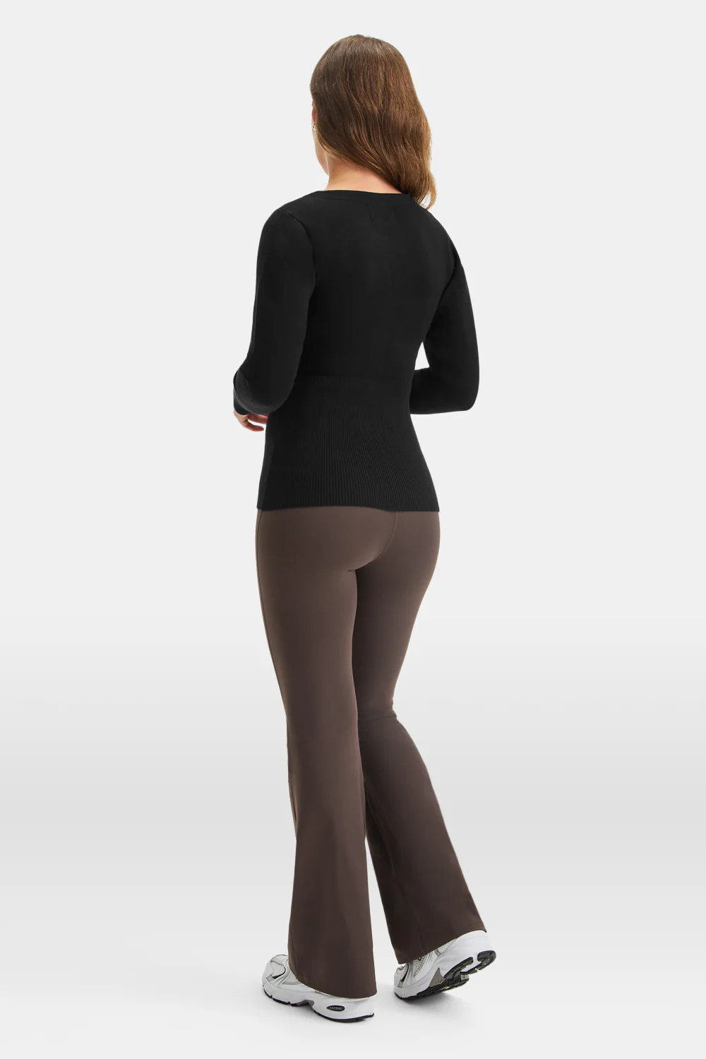 Knit-Waisted Cardigan - Black - Image 6