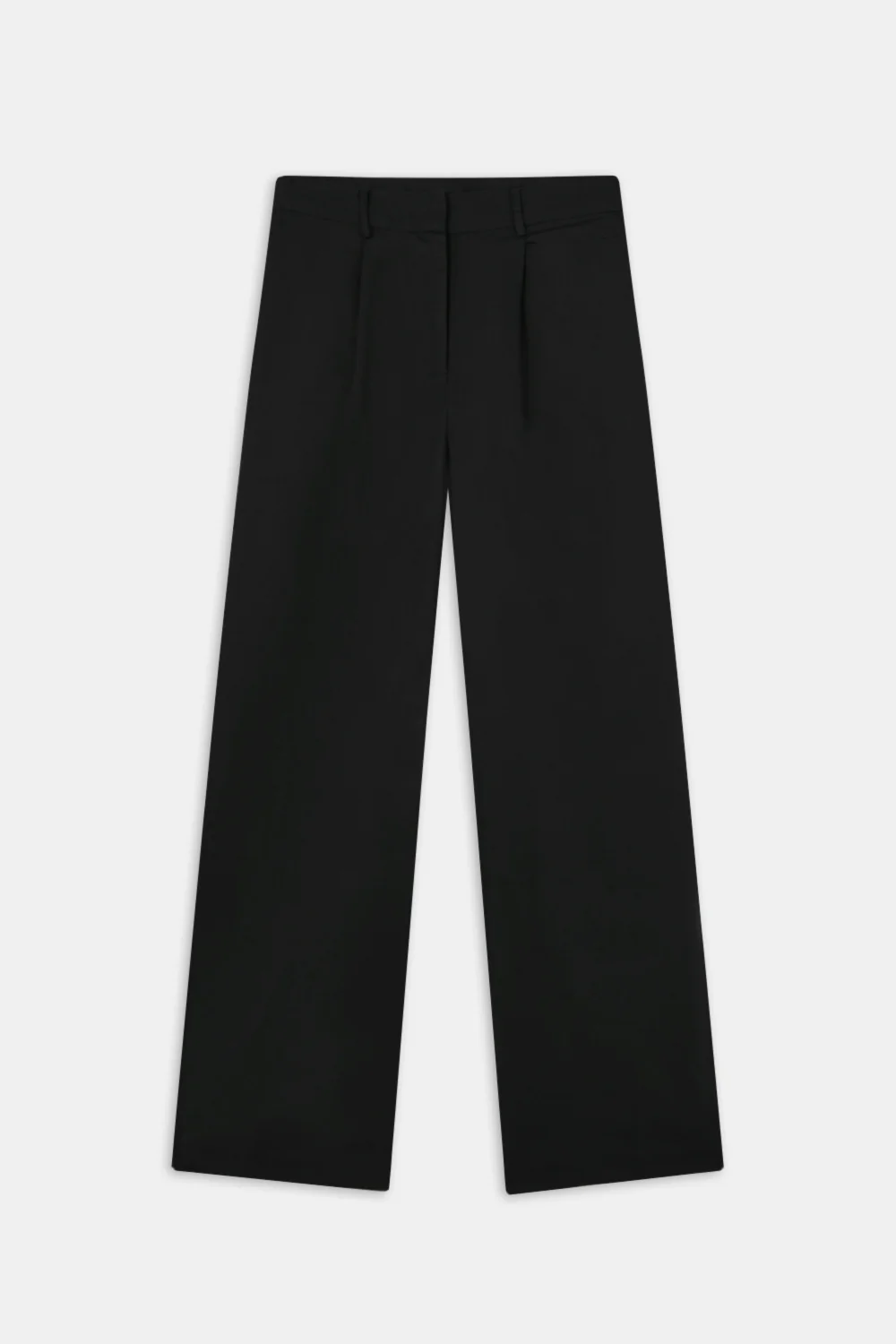 Heavyweight Linen Tailored Wide Leg Trousers - Black Onyx - Image 2