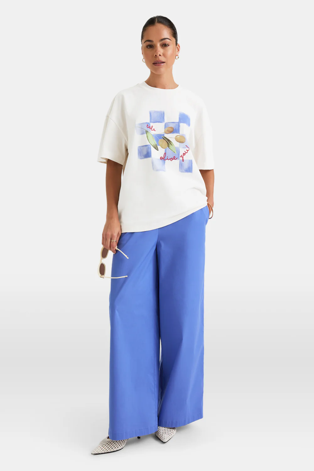 Olive Graphic Tee - White - Image 3