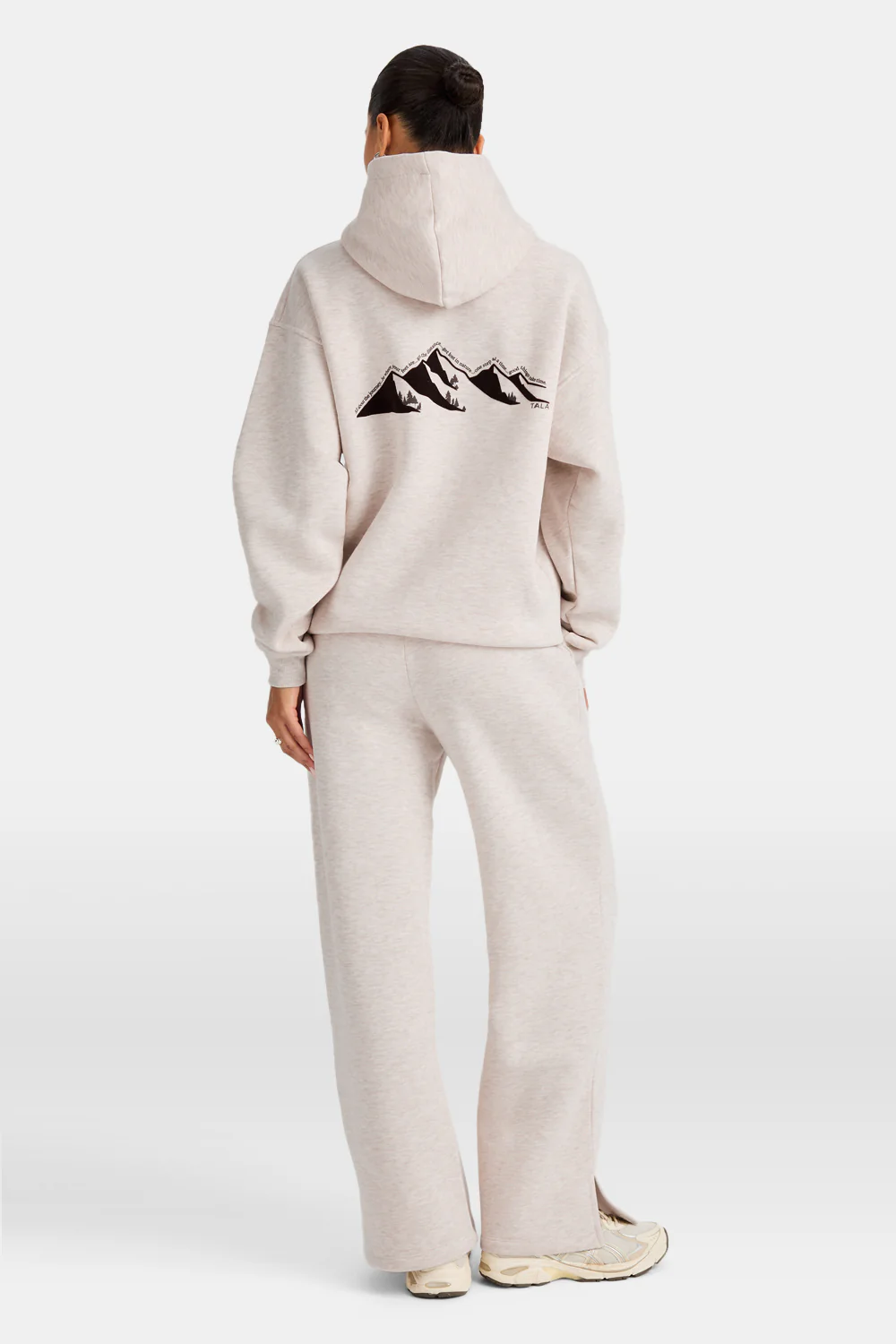 Outdoors Graphic Oversized Hoodie - Oat Marl - Image 4