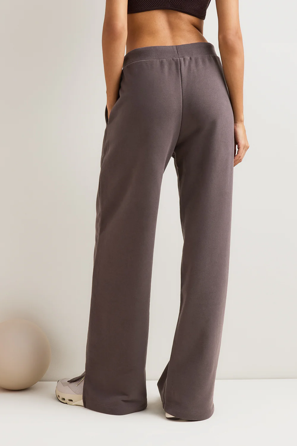 Peached Wide Leg Jogger - Mocha Brown - Image 4