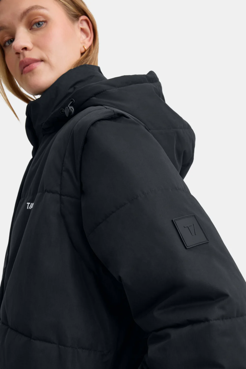 Polar Longline Puffer Coat - True Black - Image 6