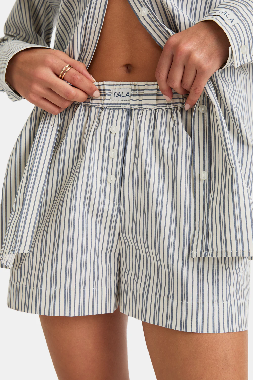 Poplin Short - Blue Stripe - Image 5
