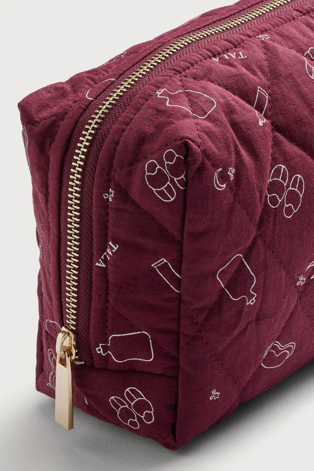 Quilted Makeup Bag - Port Print - Image 3
