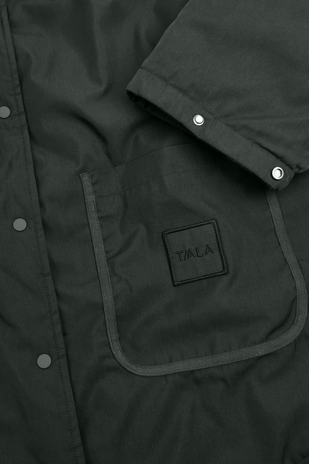 Quilted Reversible Barn Jacket - Dark Moss / Black - Image 9
