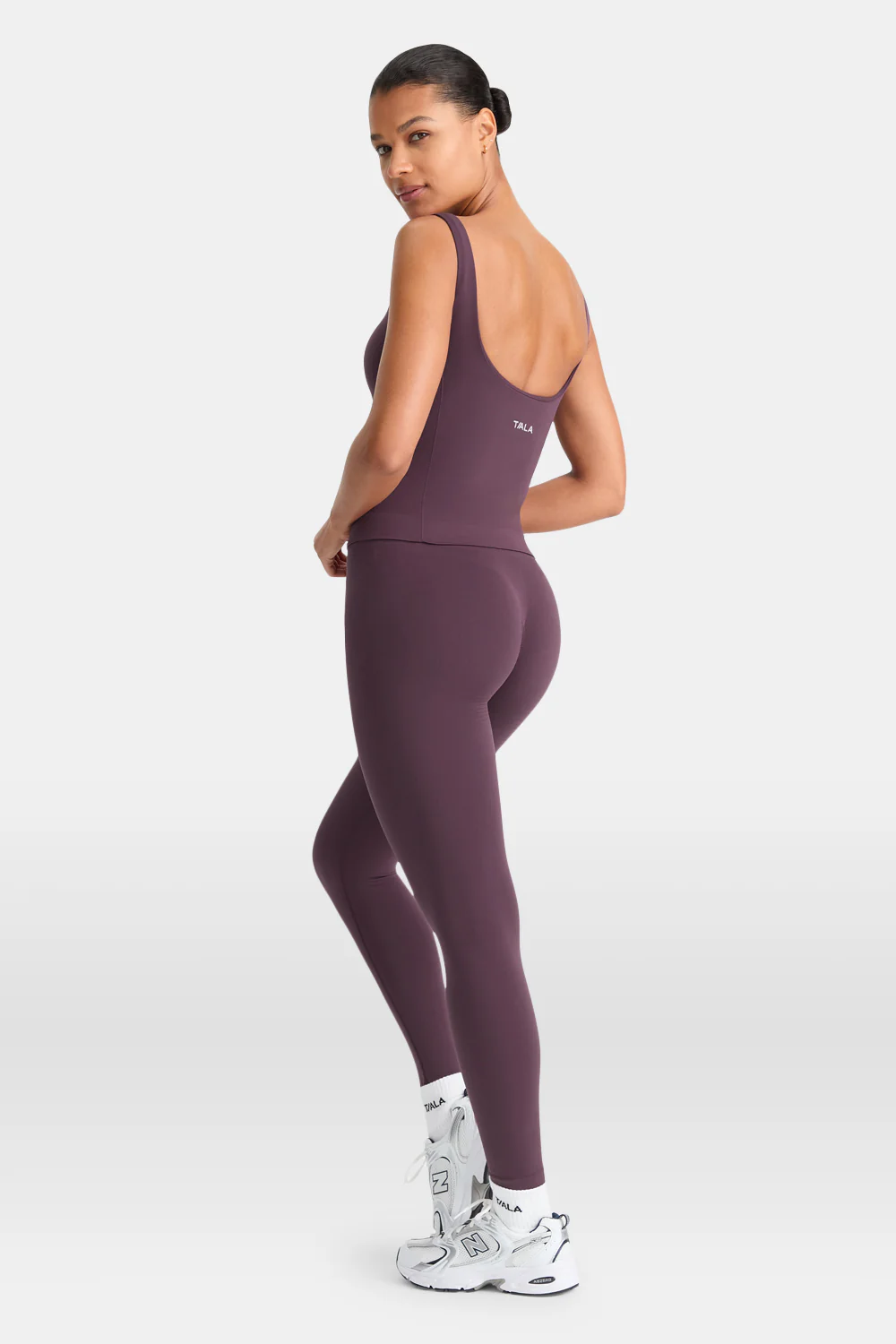 Sculpt Seamless Built-In Bra Vest - Plum Marl - Image 4