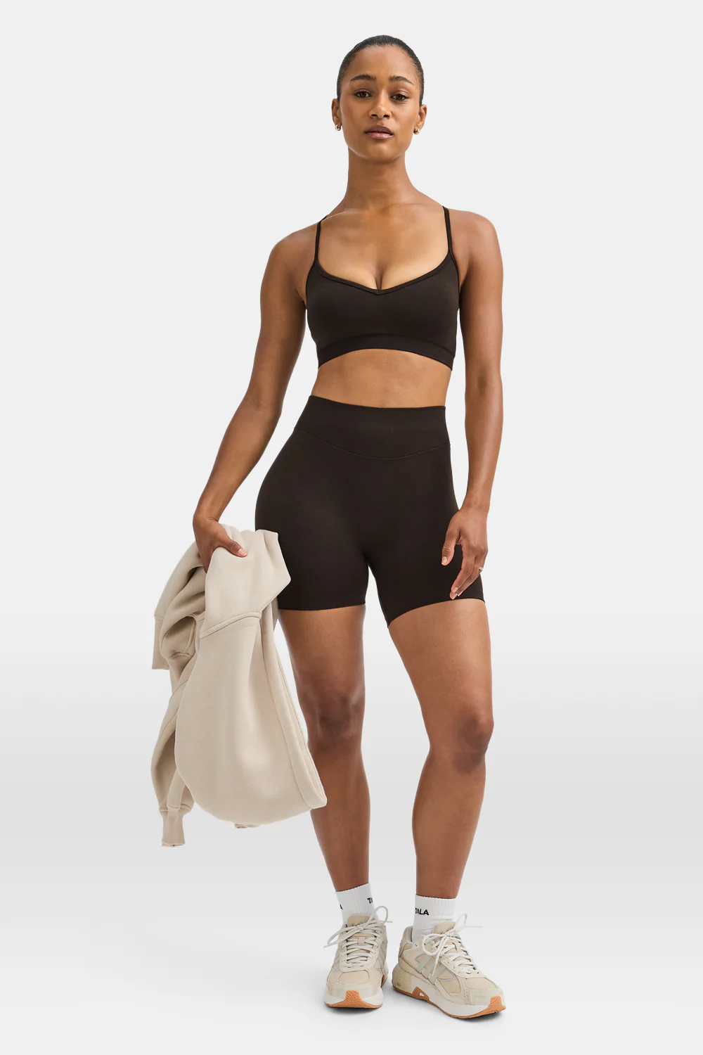 Sculpt Seamless Cross Back Sports Bra - Americano - Image 5