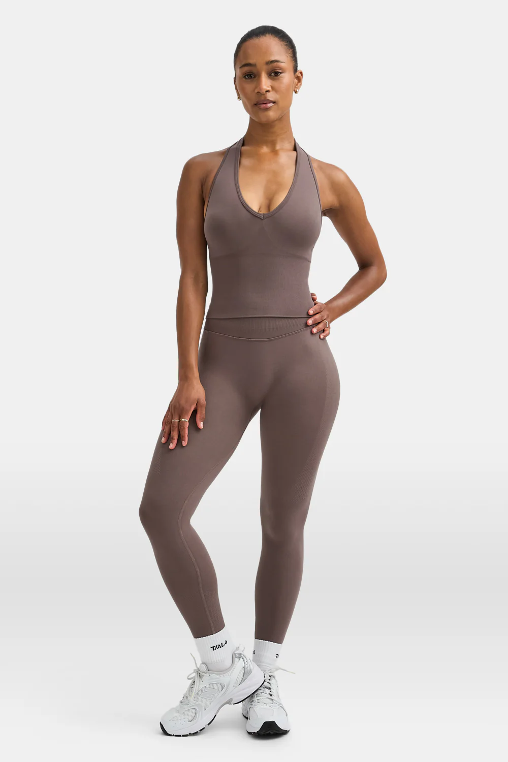 Sculpt Seamless Halter Tank - Dark Truffle - Image 3