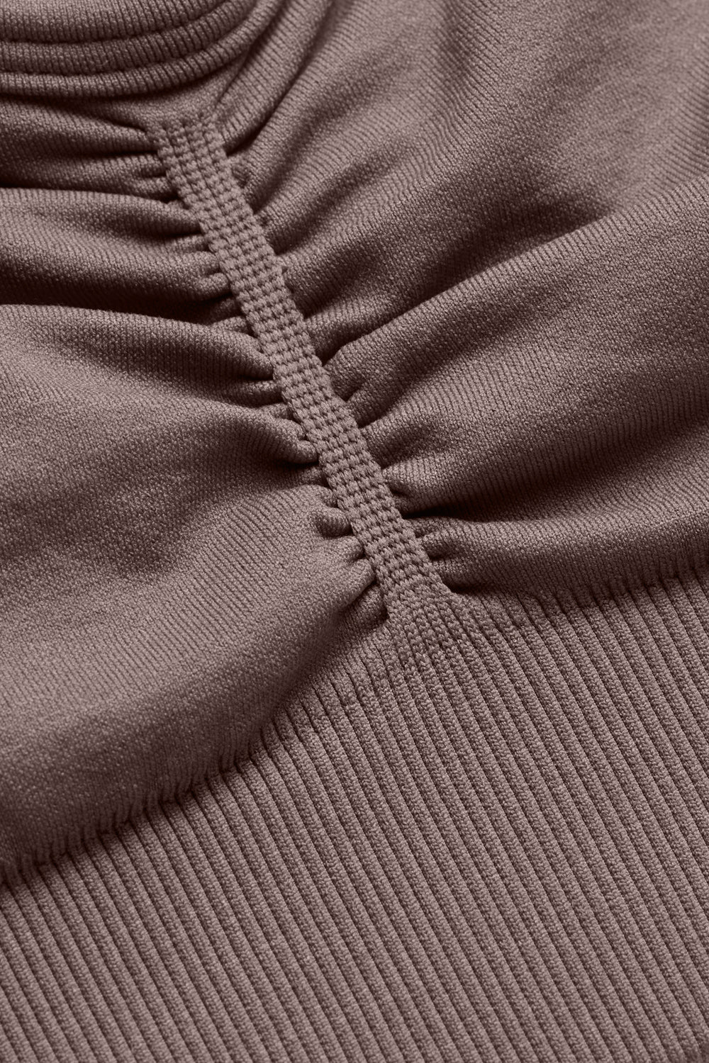 Sculpt Seamless Ruched Sports Bra - Dark Truffle - Image 7