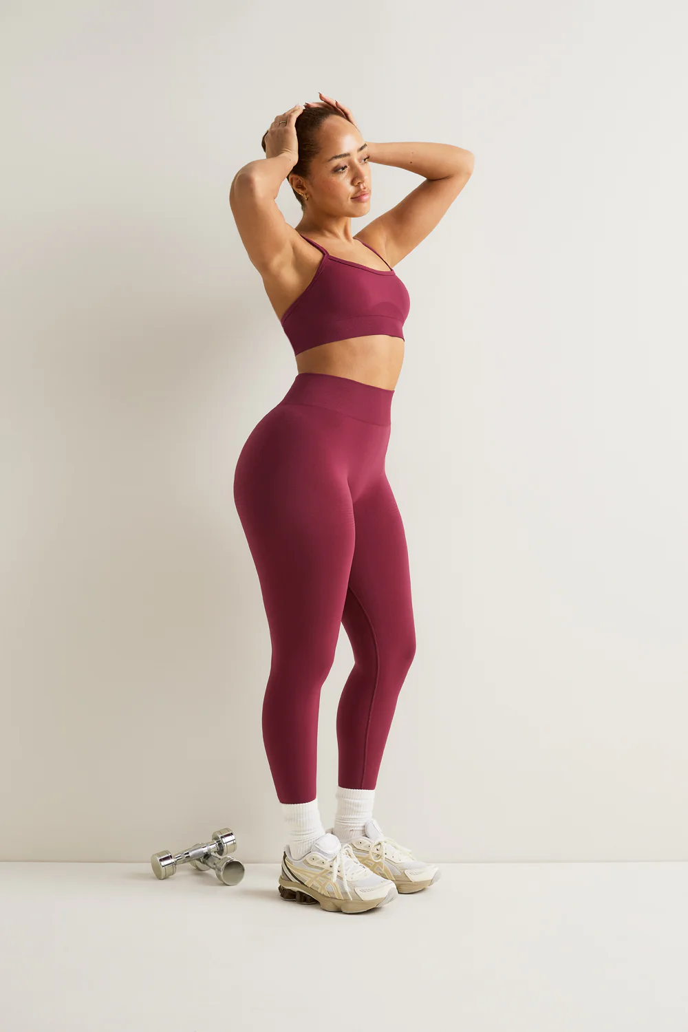 Sculpt Seamless Scrunch Legging - Cherry Red - Image 3