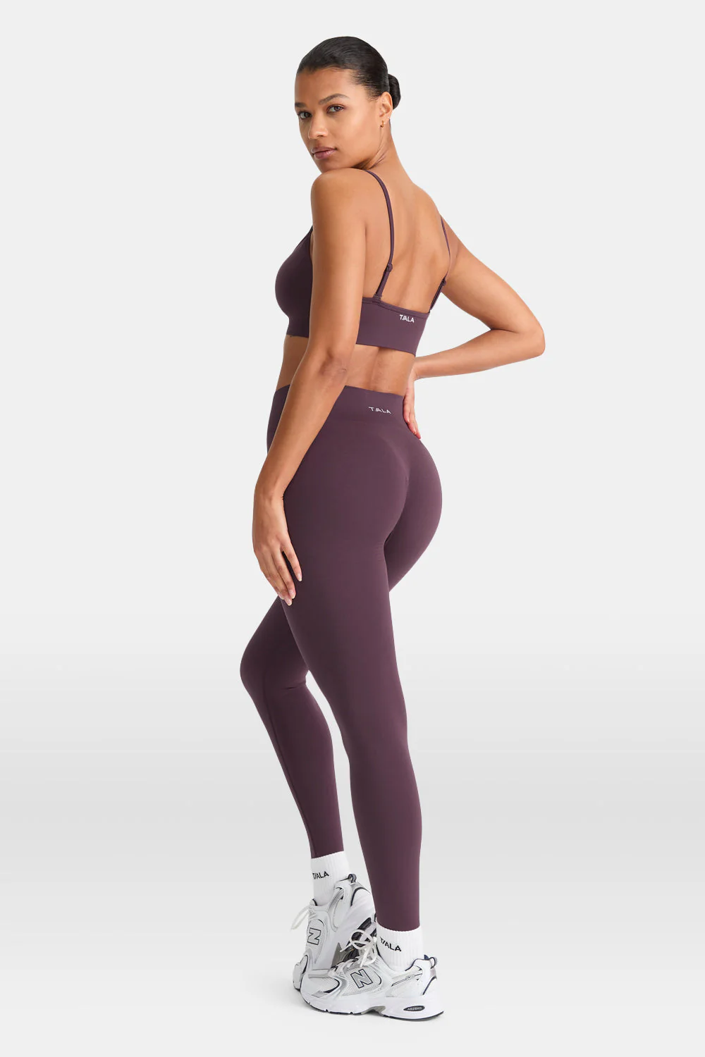 Sculpt Seamless Scrunch Legging - Plum Marl - Image 3