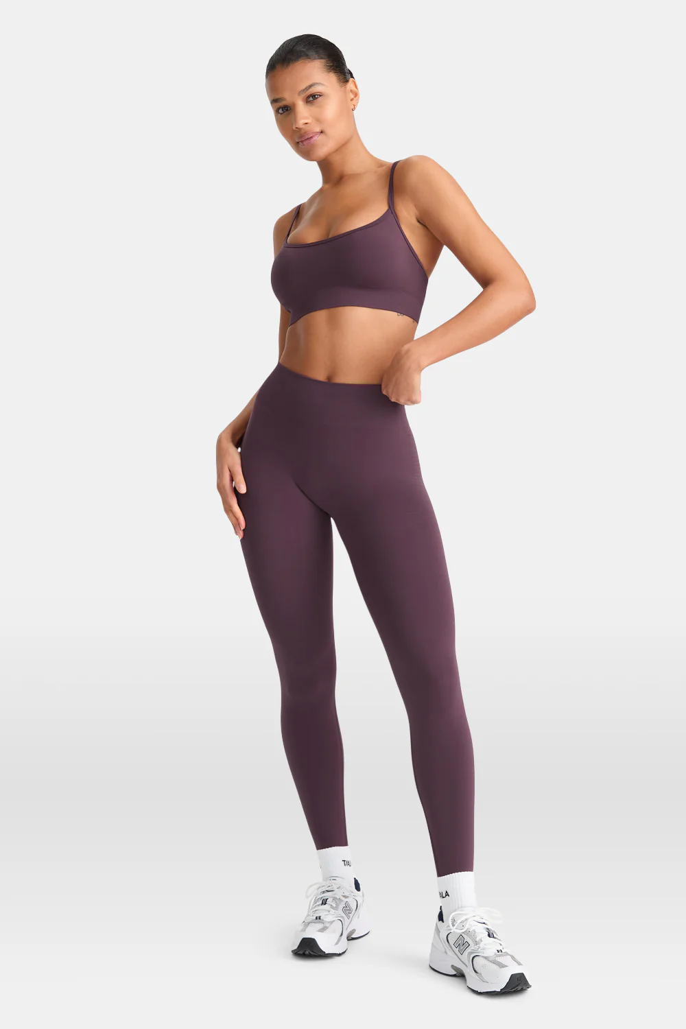 Sculpt Seamless Scrunch Legging - Plum Marl - Image 7