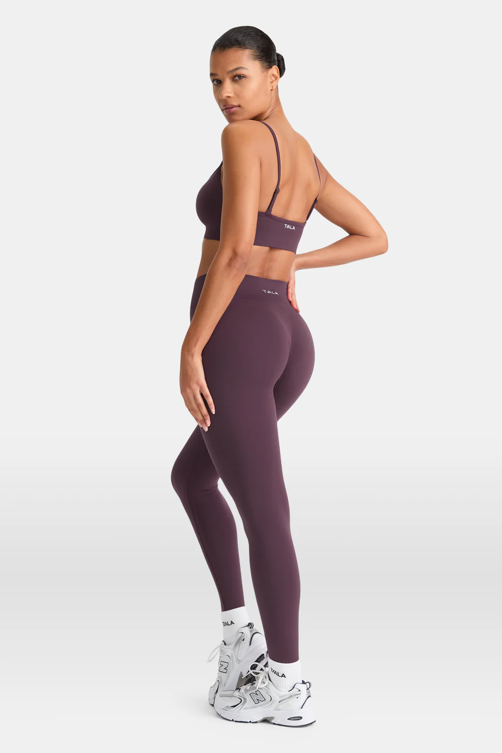 Sculpt Seamless Scrunch Legging - Plum Marl - Image 9