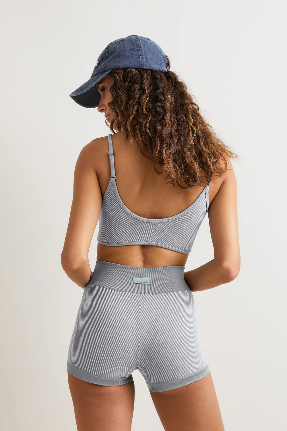 Seamless Rib Shorts - Vintage Grey - Image 4