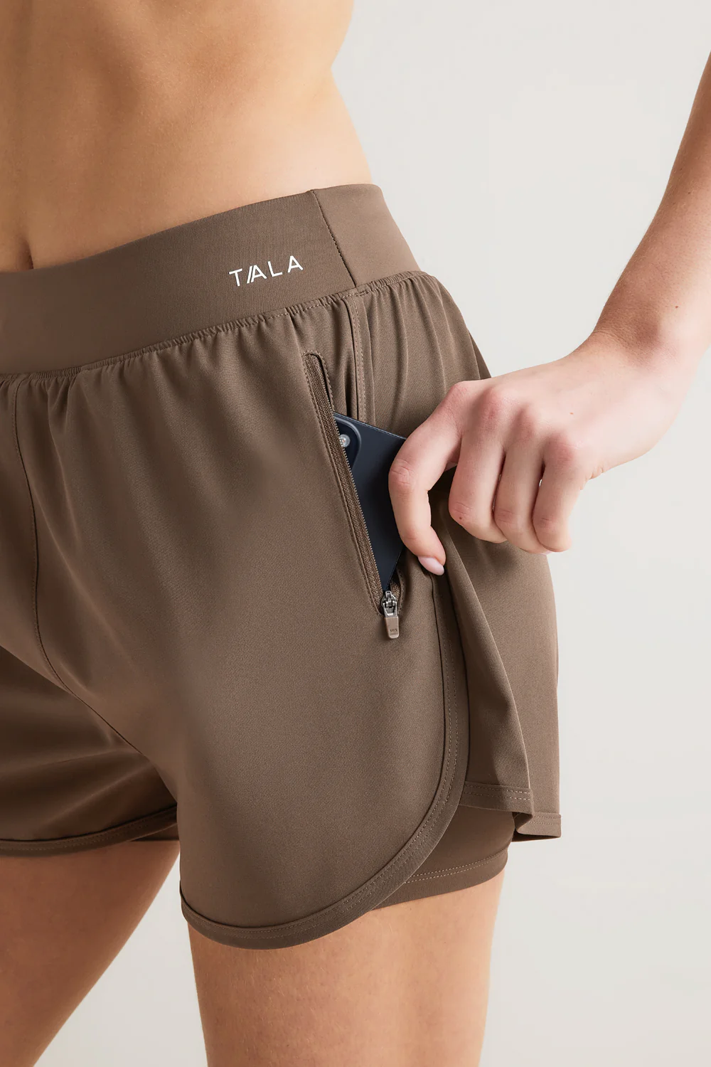 SkinLuxe Built-In 2In1 Short - Cortado Brown - Image 4