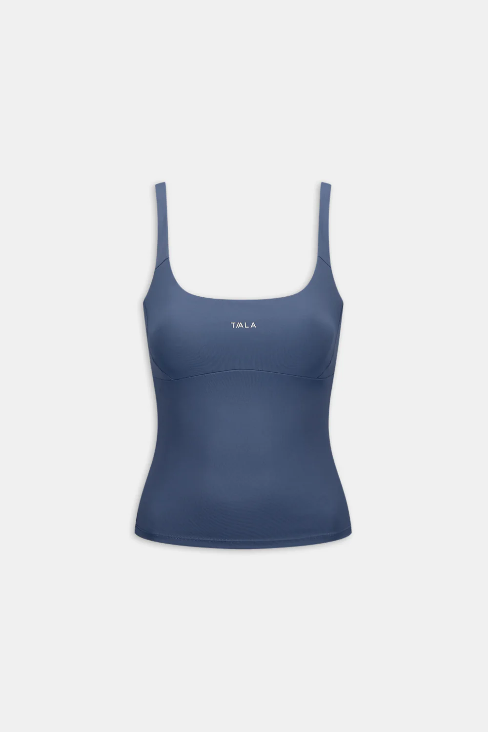 SkinLuxe Scoop Neck Full Length Vest - Vintage Blue - Image 2
