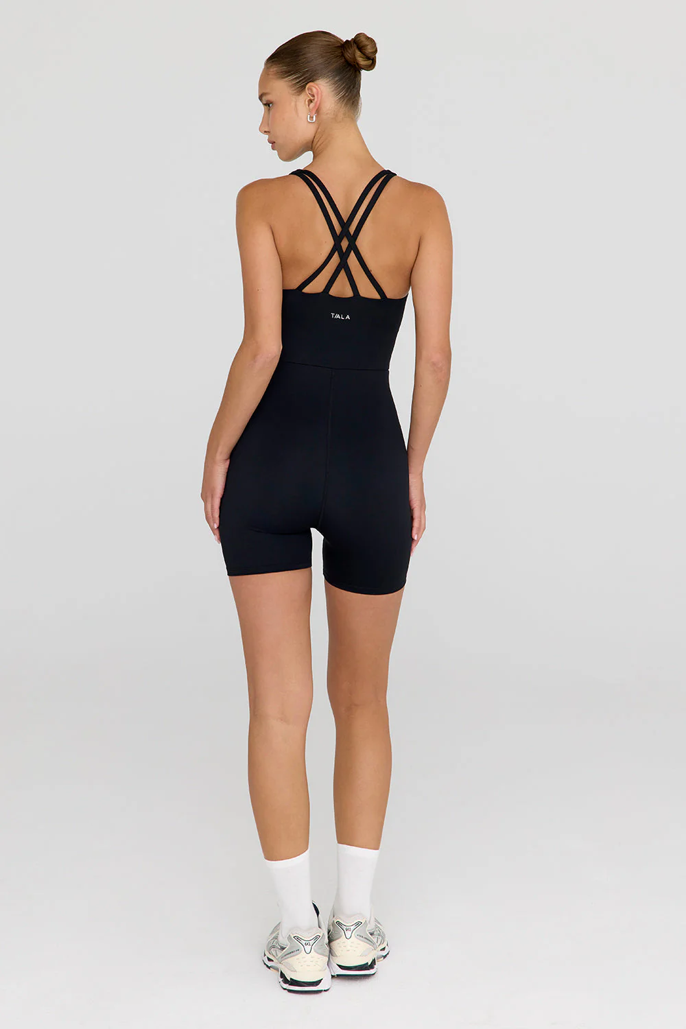 SkinLuxe Built-In Support Strappy Back Unitard - Shadow Black - Image 5