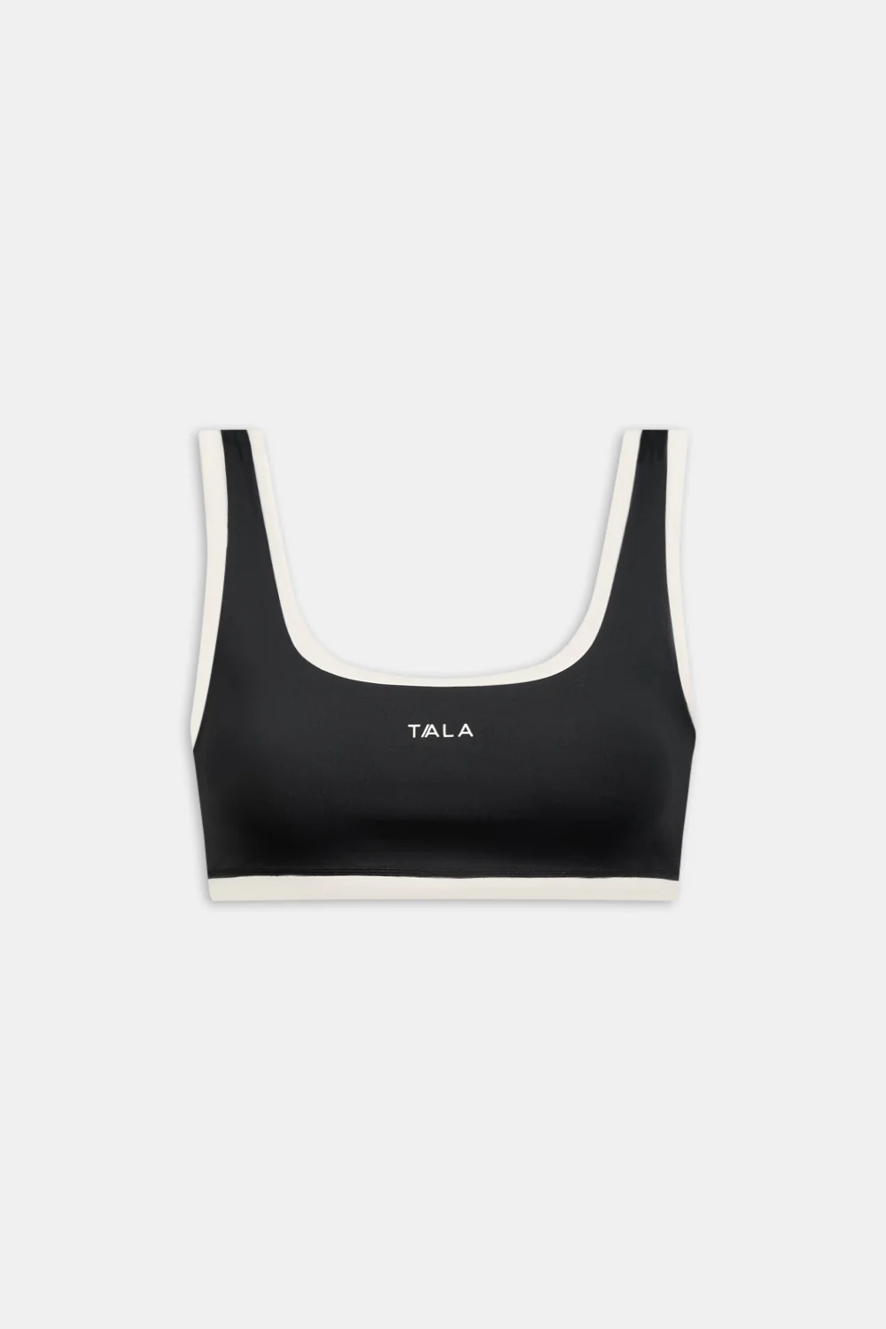 SkinLuxe Contrast Edge Sports Bra - Black / Ivory - Image 2