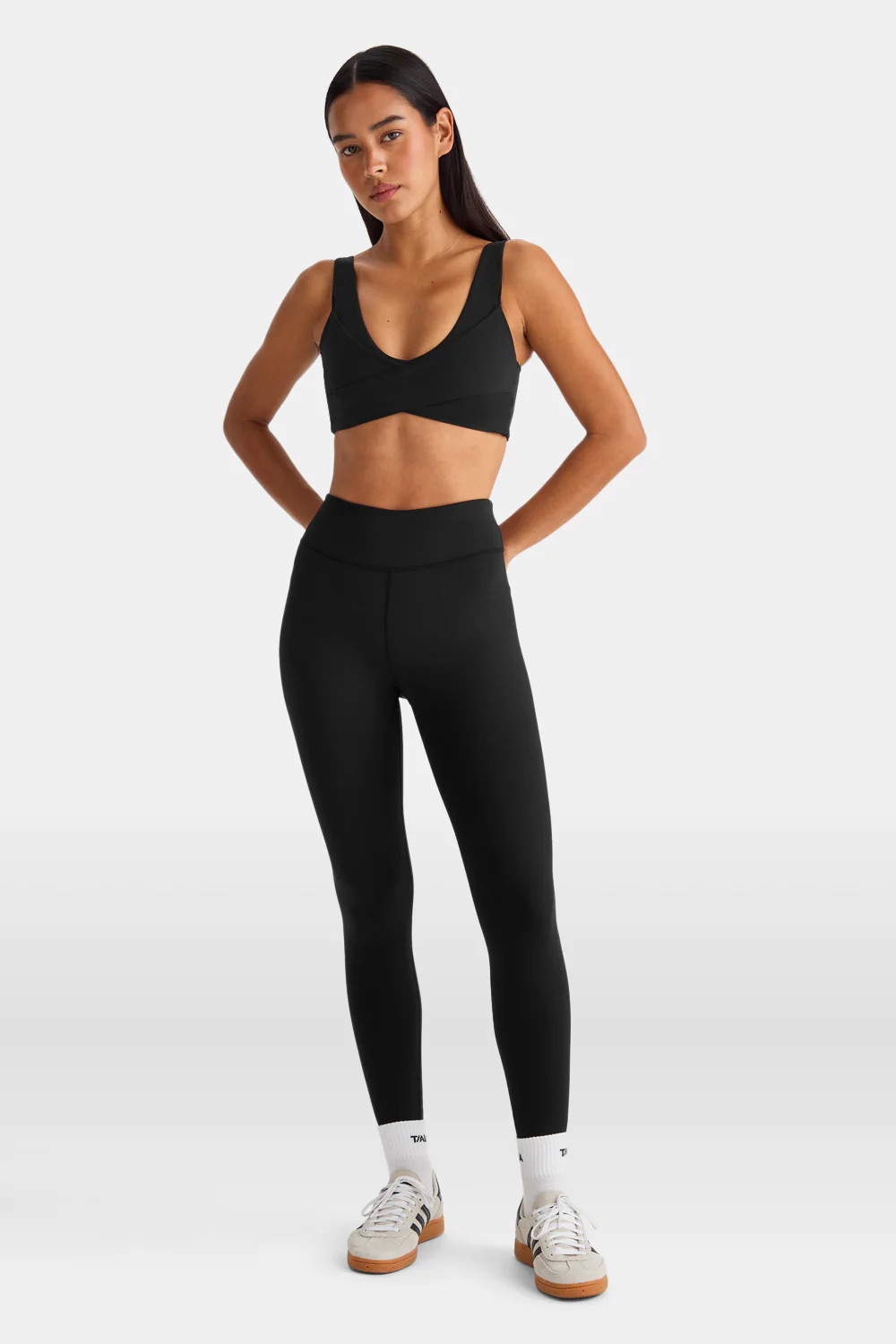 SkinLuxe Fleece High Waisted Legging - Shadow Black - Image 5