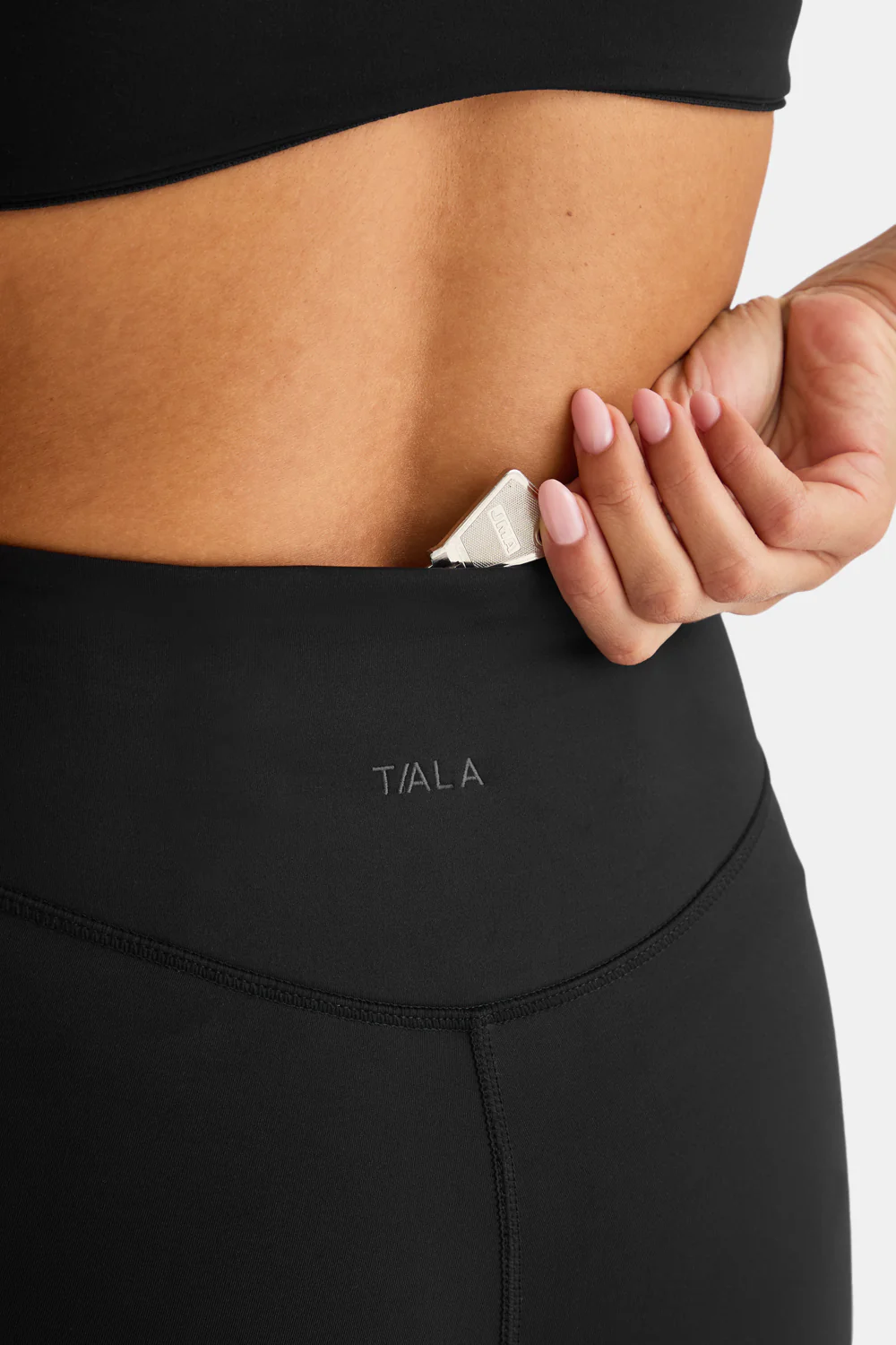 SkinLuxe Fleece High Waisted Legging - Shadow Black - Image 7