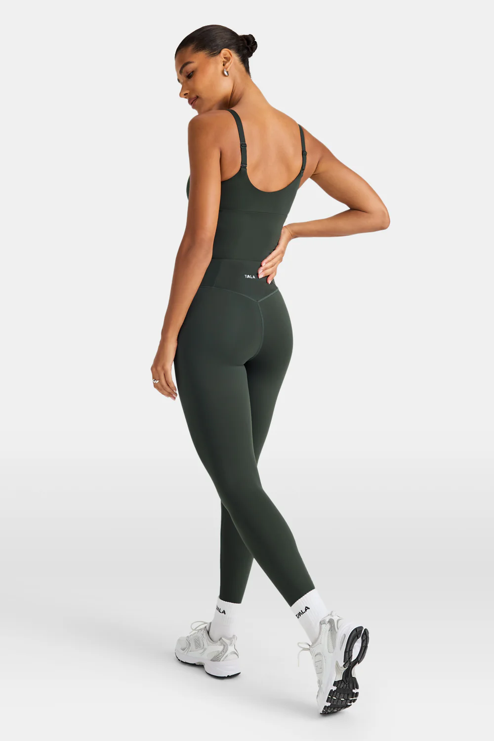 SkinLuxe High Waisted Legging - Dark Moss - Image 4