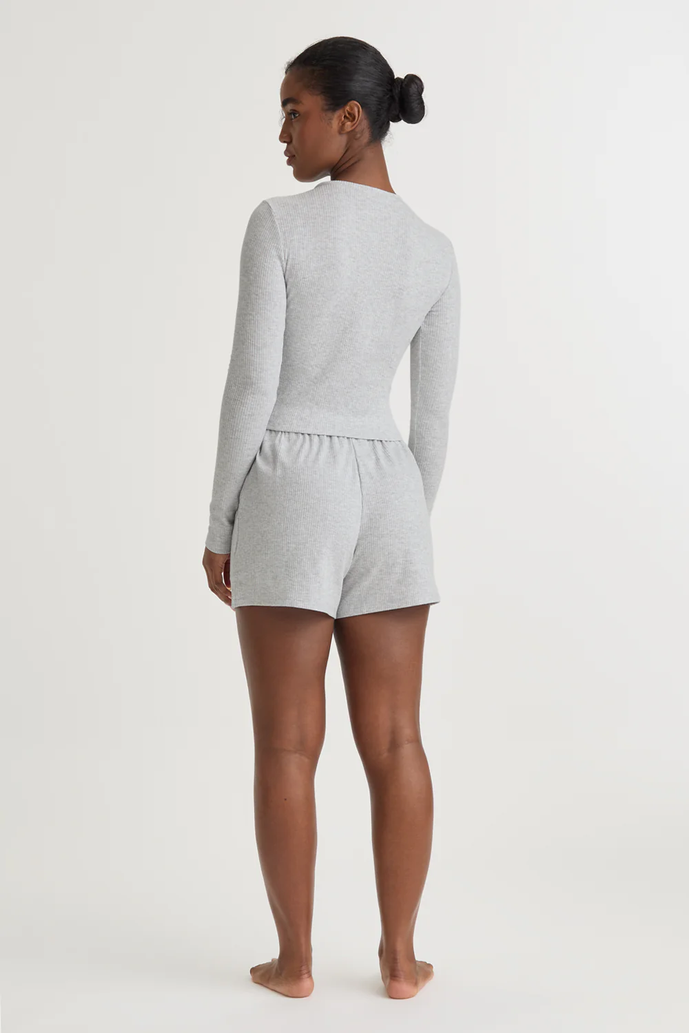 Soft Lounge Cardigan - Grey Marl - Image 4