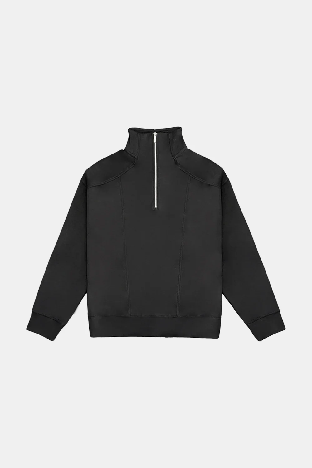 SoftSmart 1/4 Zip Sweatshirt - Black - Image 2