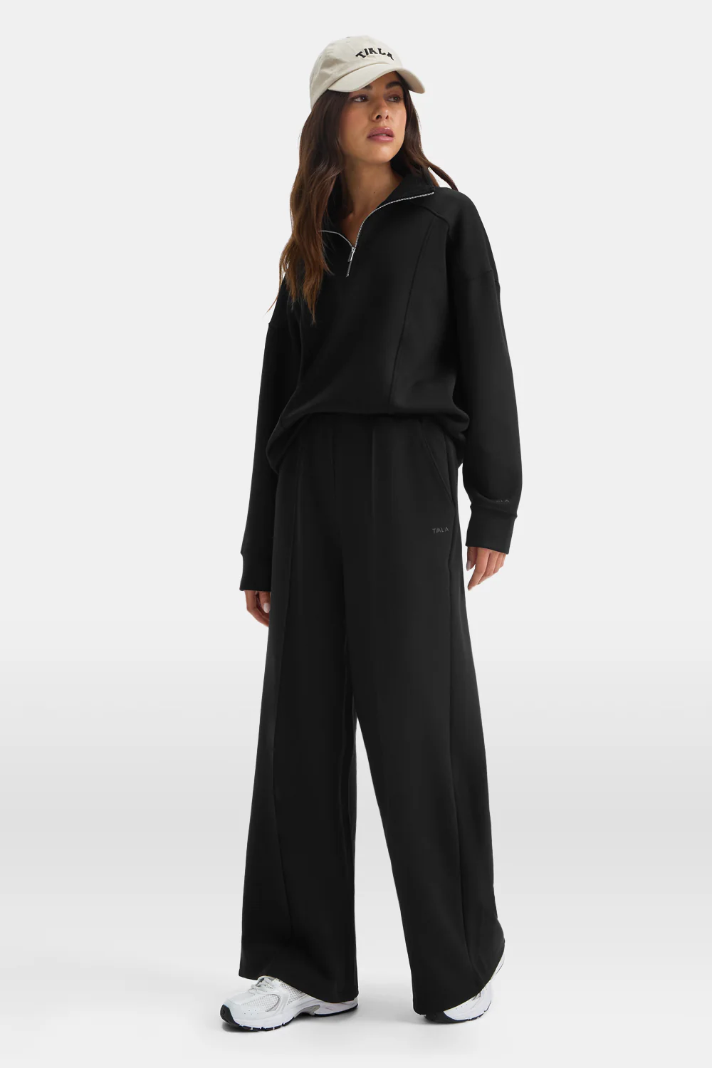 SoftSmart 1/4 Zip Sweatshirt - Black - Image 3