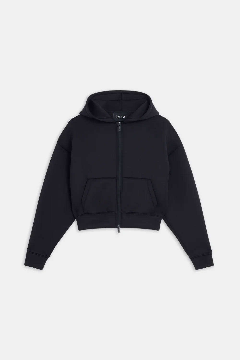 Spacer Zip Through Hoodie - Black - Image 2