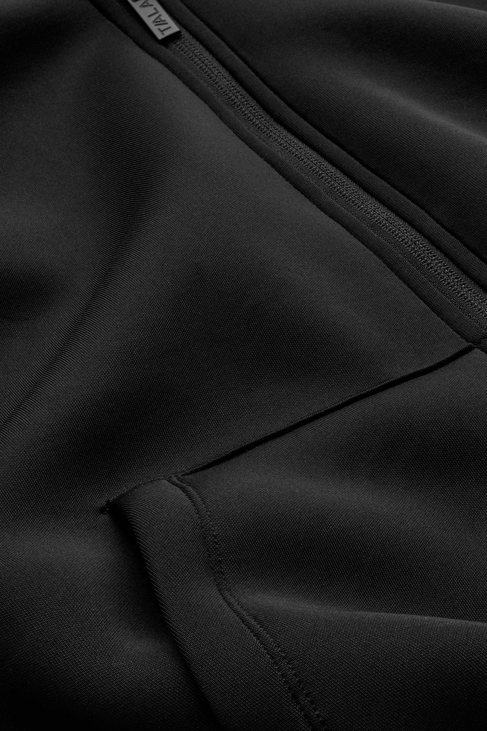 Spacer Zip Through Hoodie - Black - Image 5