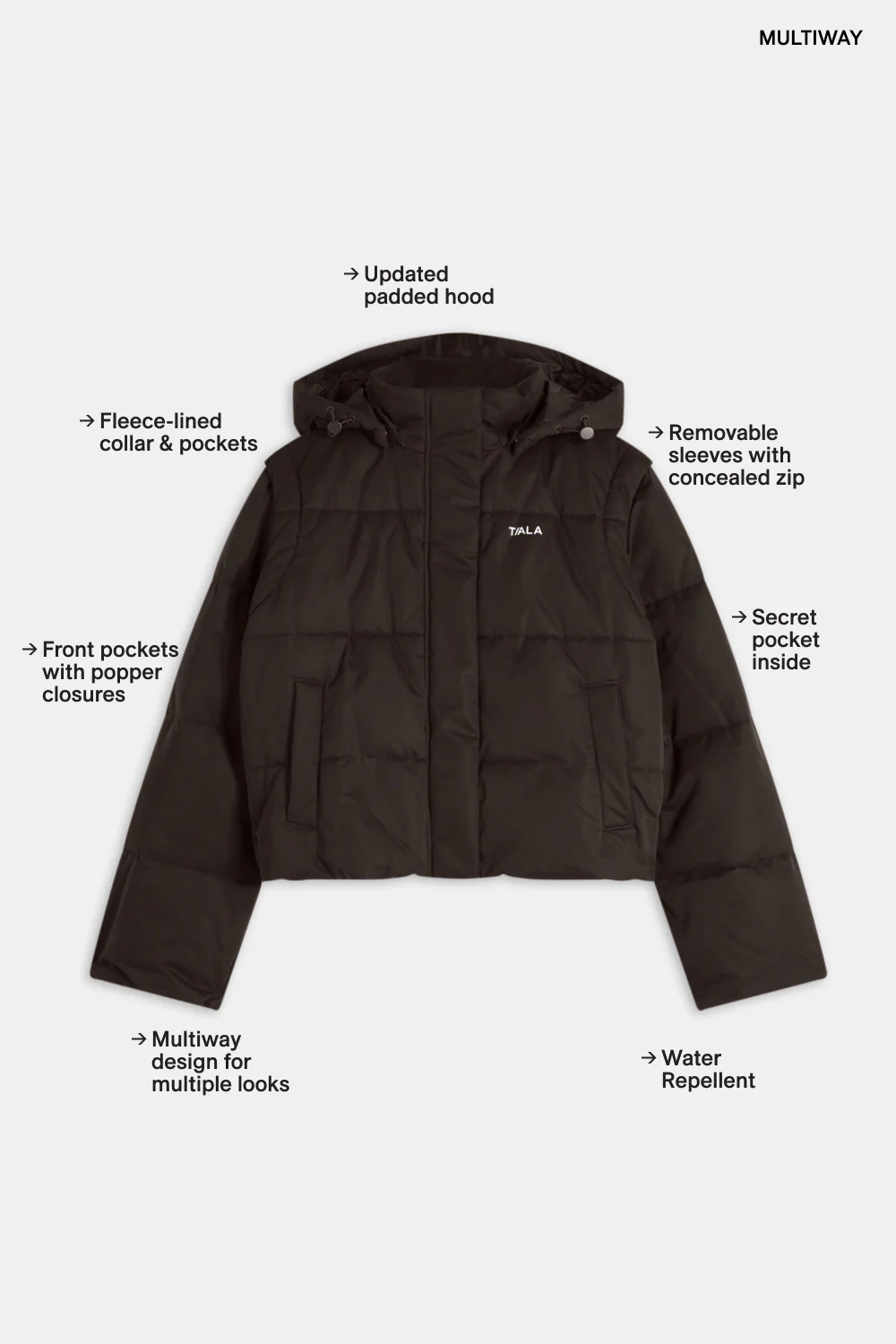 Storm Puffer Jacket - Americano - Image 2