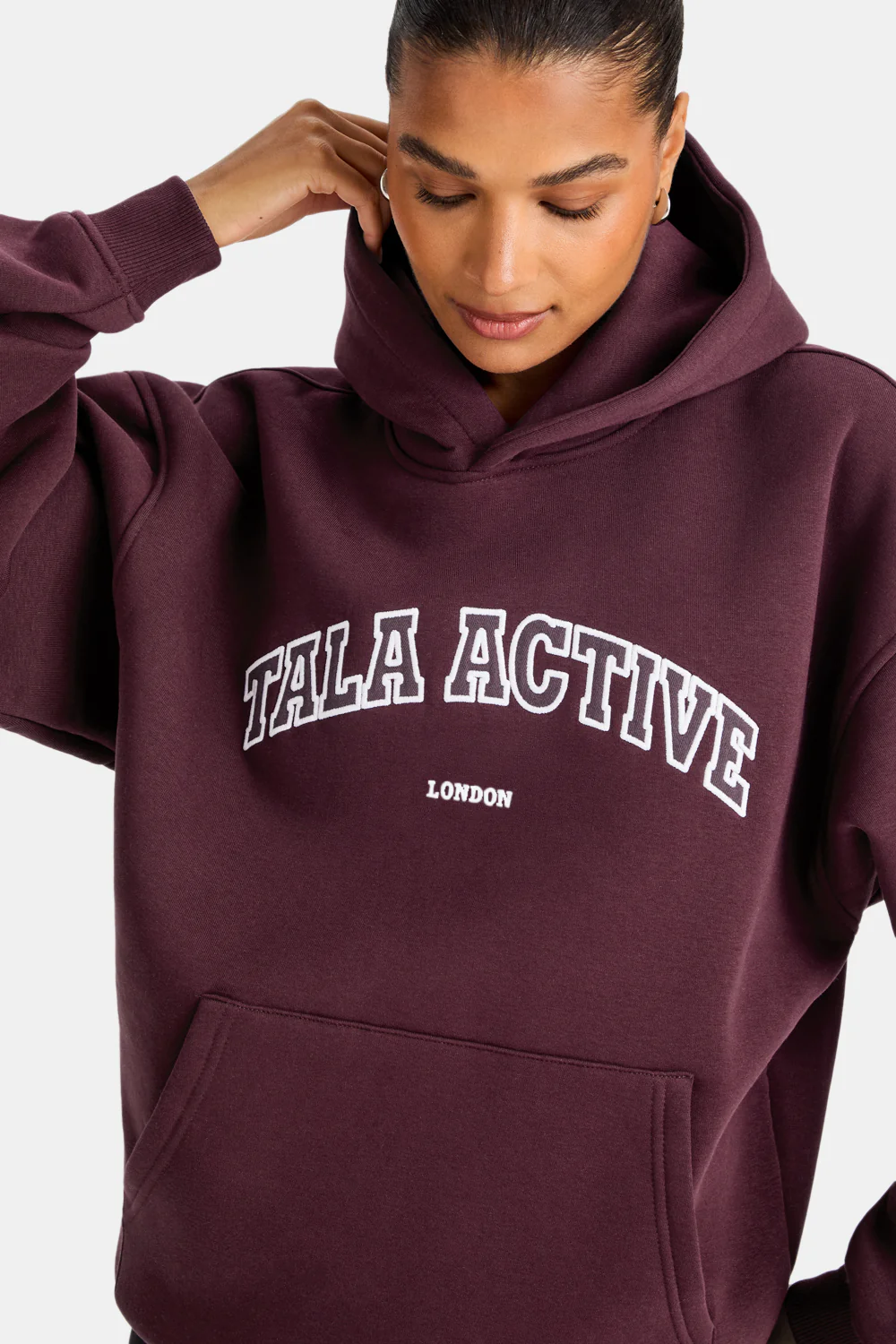 TALA Active Applique Hoodie - Fig - Image 3