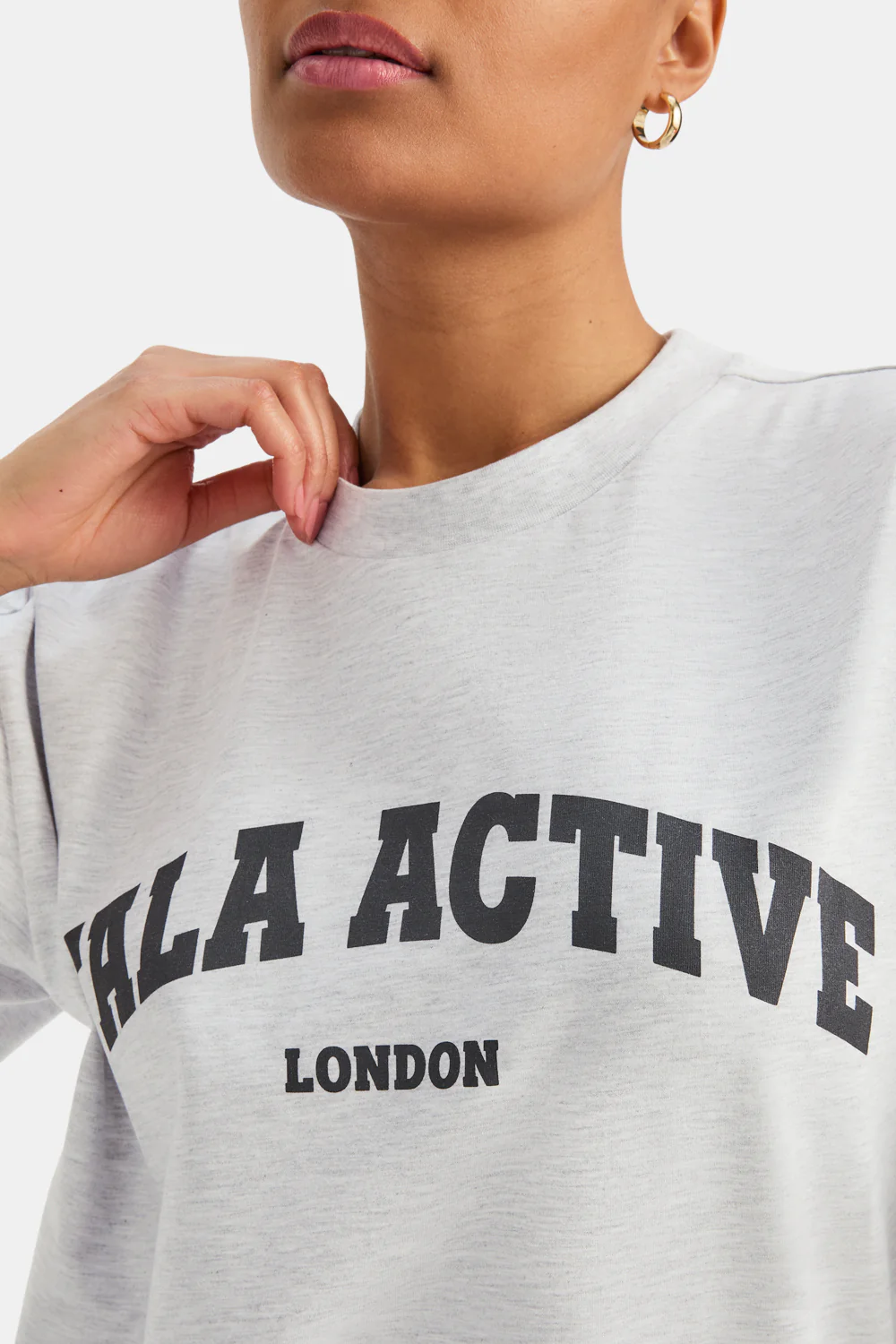 TALA Active Logo Tee - Grey Marl - Image 3